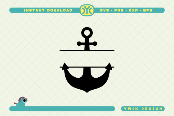 Anchor Split Monogram SVG Anchor SVG
