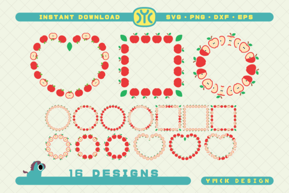 Apple Frame SVG Apple Border SVG