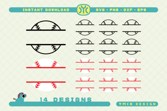 Baseball Split Monogram SVG Review