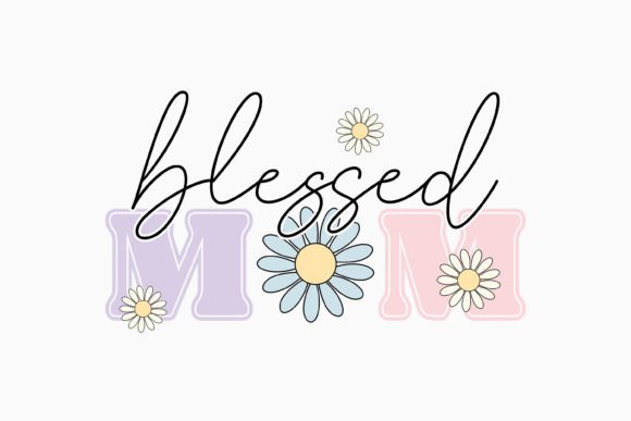 Blessed Mom Retro Mothers Day SVG
