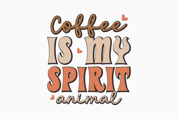 Coffee is My Spirit Animal Retro Svg