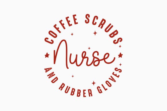 Coffee Scrubs Nurse and Rubber Gloves