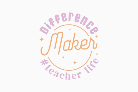 Difference Maker Teacher Life Retro Svg