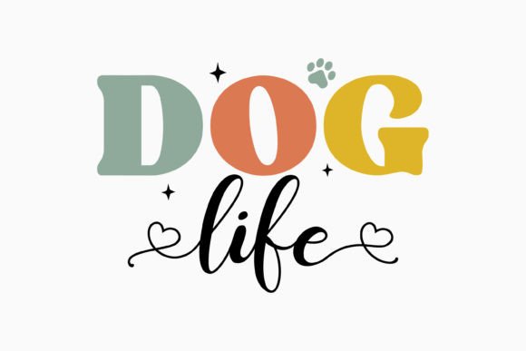 Dog Life Retro Dog Quote SVG