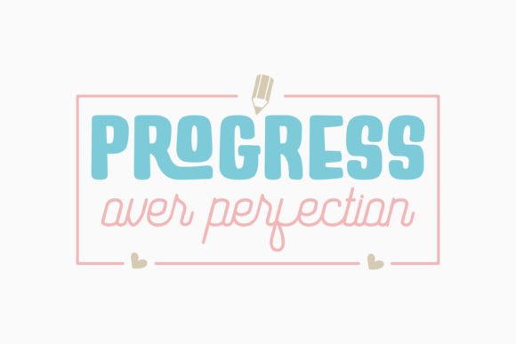 Progress over Perfection Teacher Retro