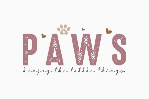 Retro Dog Quote Svg Paws and Enjoy the