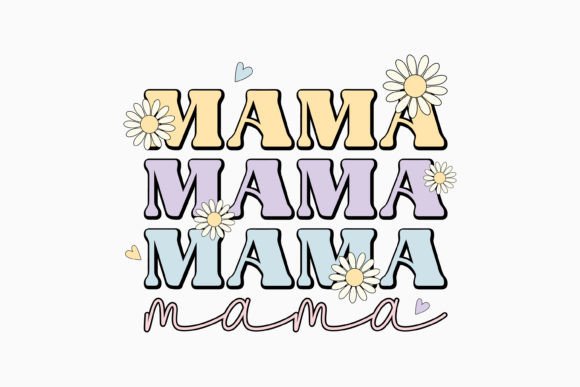 Retro Mothers Day SVG Design Mama