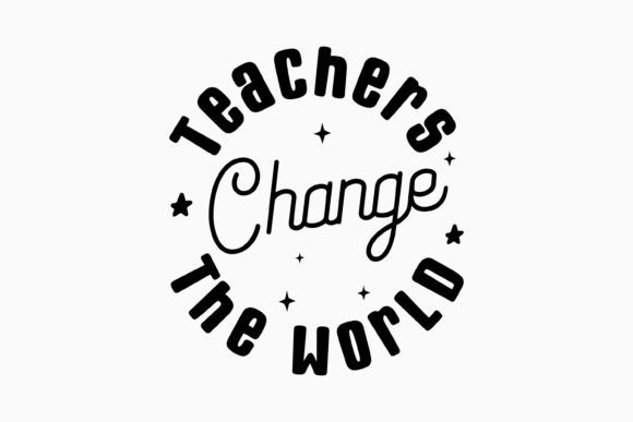 Teachers Change the World Retro Svg